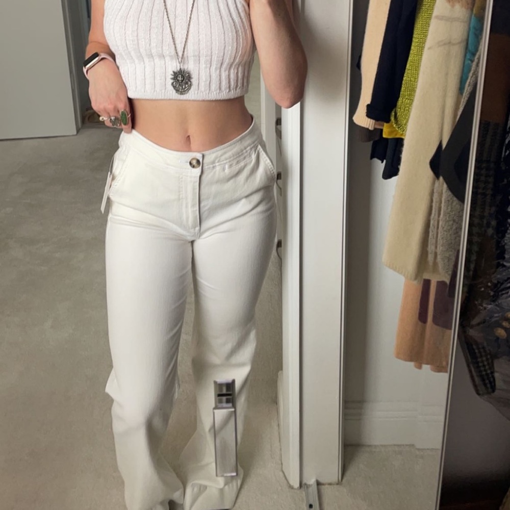 NWT⚡️ Anthropologie High Rise Boot Cut Linen Pants